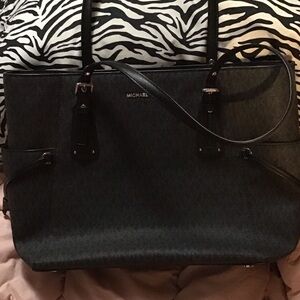 Michael Kors Black Signature Tote with Shoulder Strap